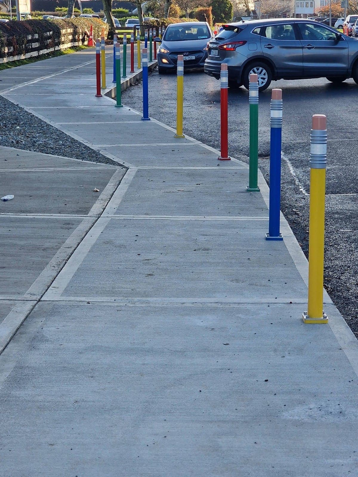 X-Last Pencil Bollards at St. Cronan’s Junior National School